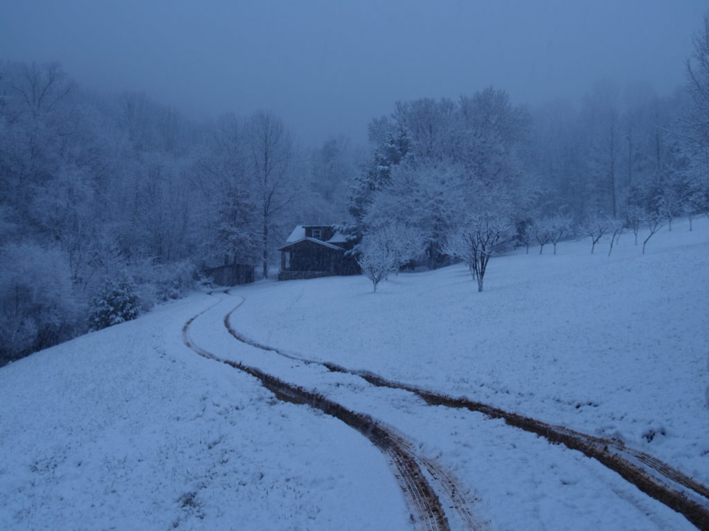 Drive in the Snow to the Cabin